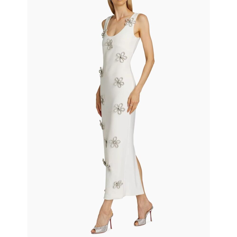 Elliatt White Embellished Floral Maxi Wedding Dress